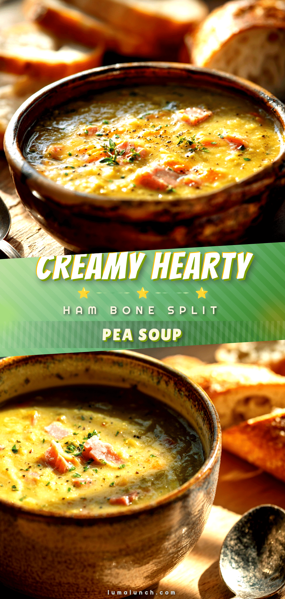 creamy hearty ham bone split pea soup recipe