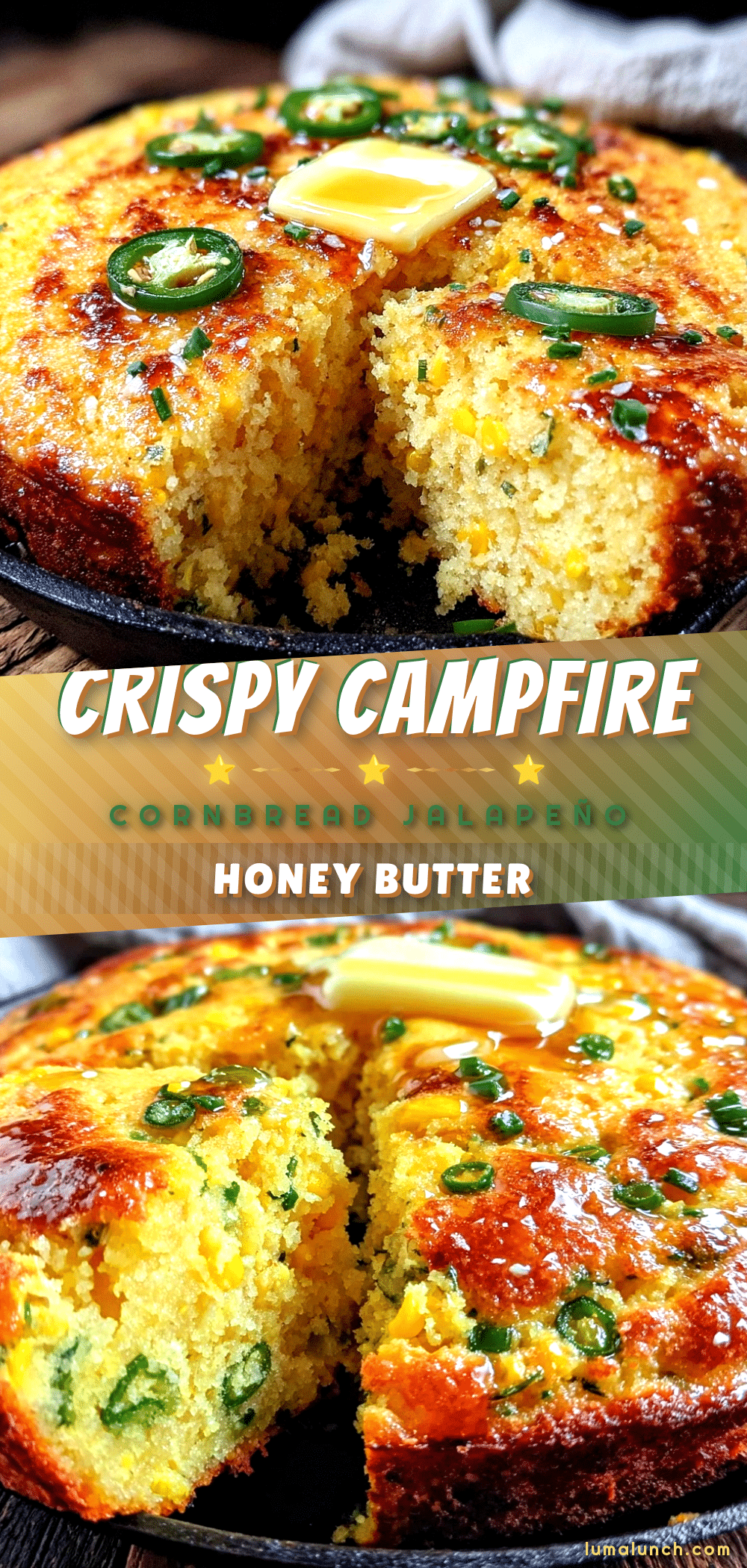 crispy campfire skillet cornbread recipe