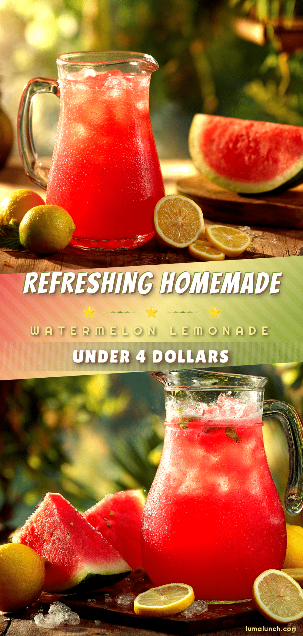 fresh homemade watermelon lemonade recipe
