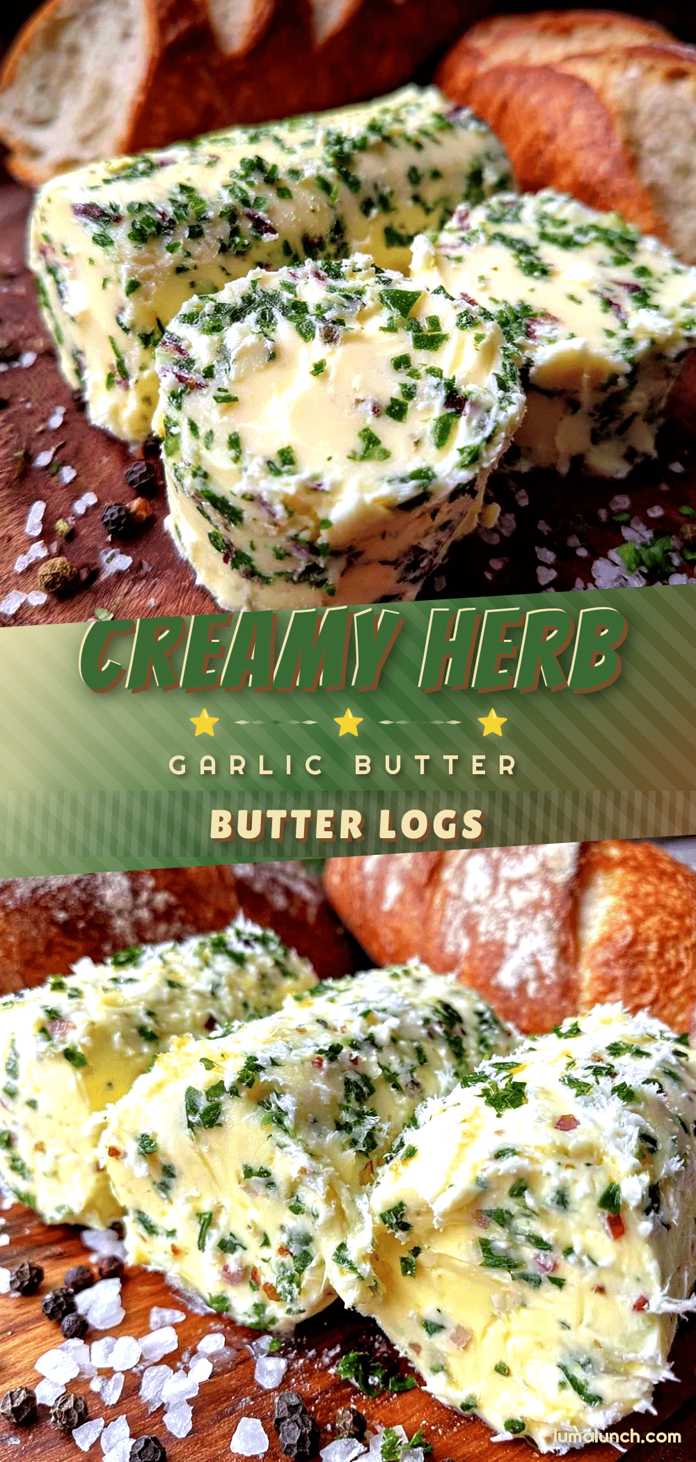 herb garlic compound butter logs recipe