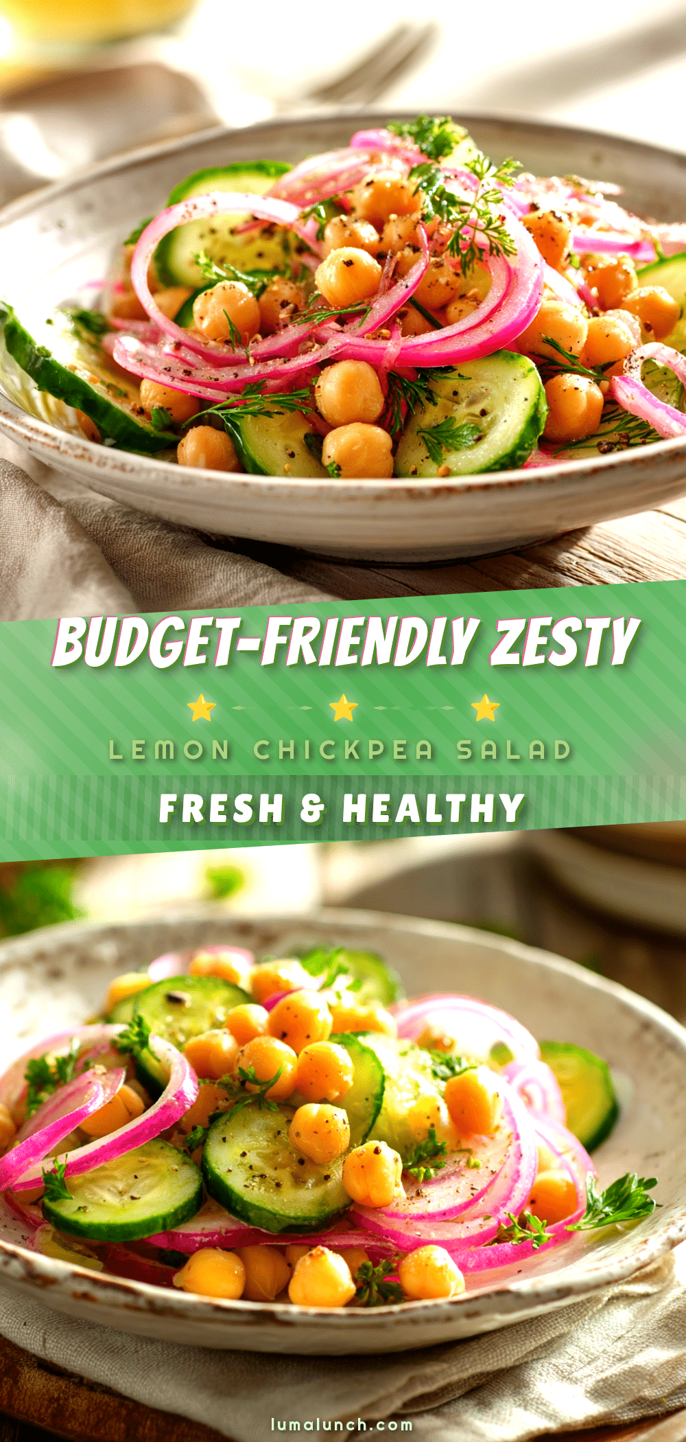 lemon vinaigrette chickpea salad recipe
