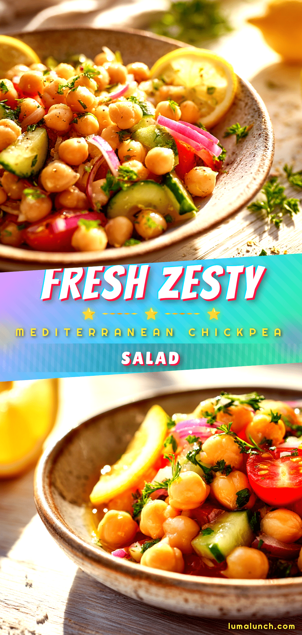 Mediterranean chickpea salad recipe