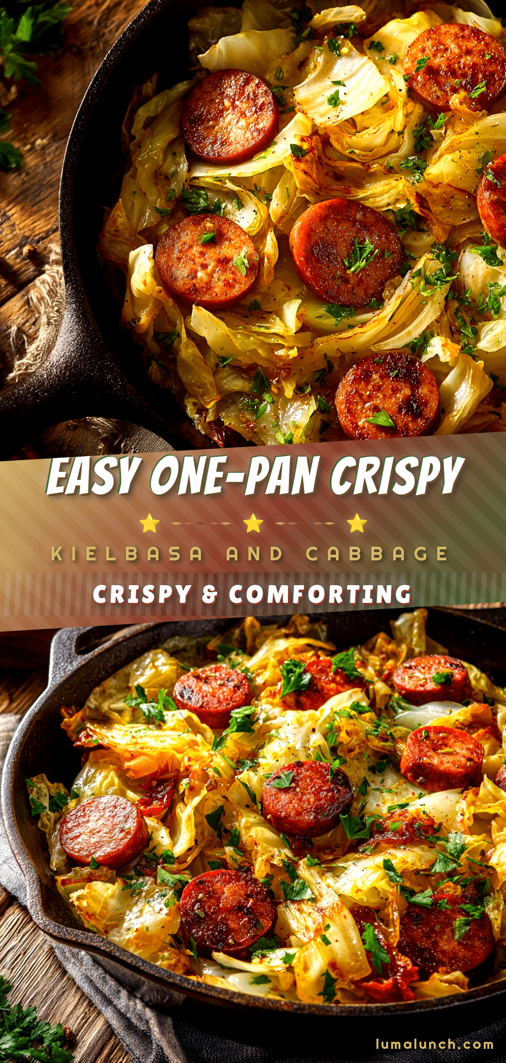 one-pan crispy kielbasa and cabbage skillet recipe
