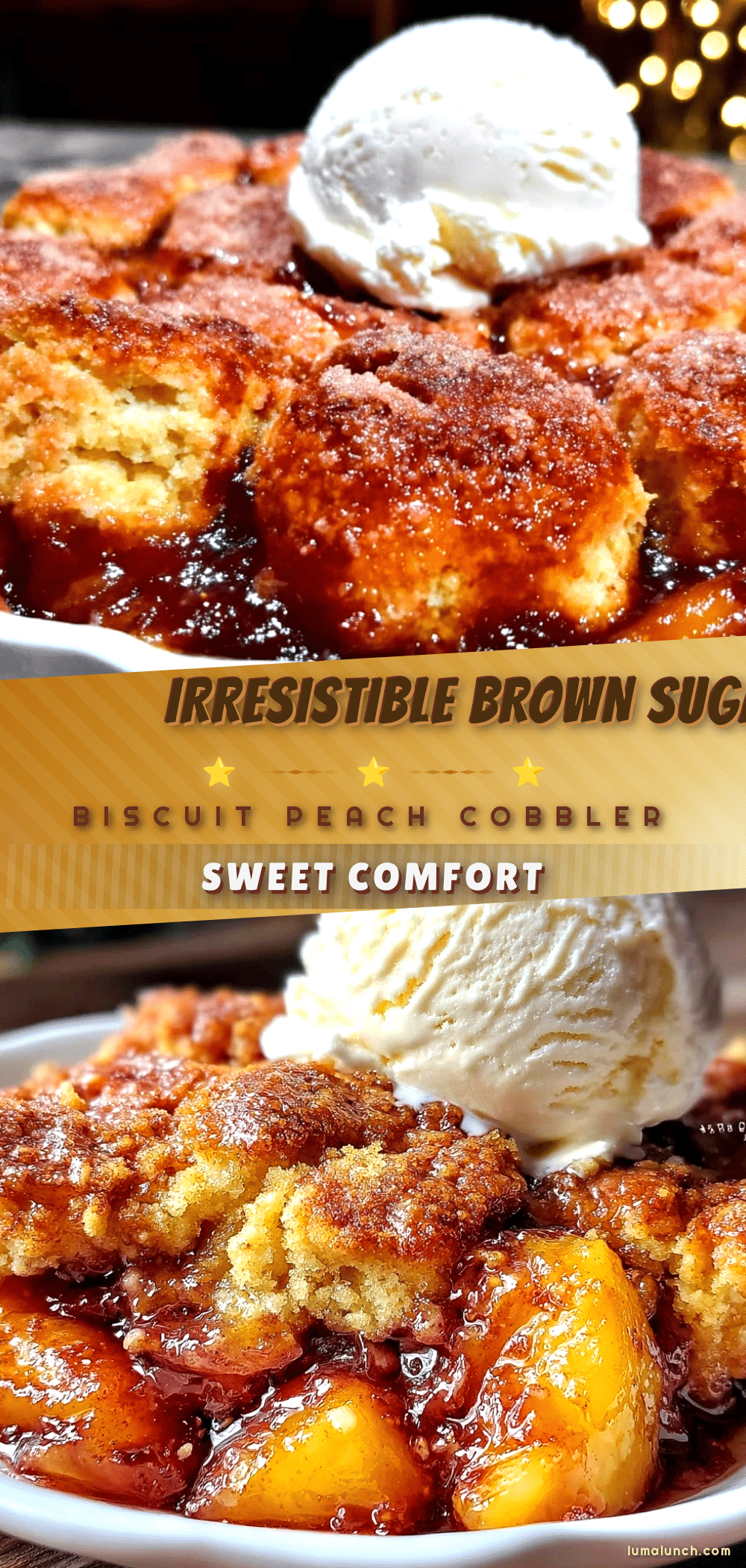 brown sugar biscuit peach cobbler recipe