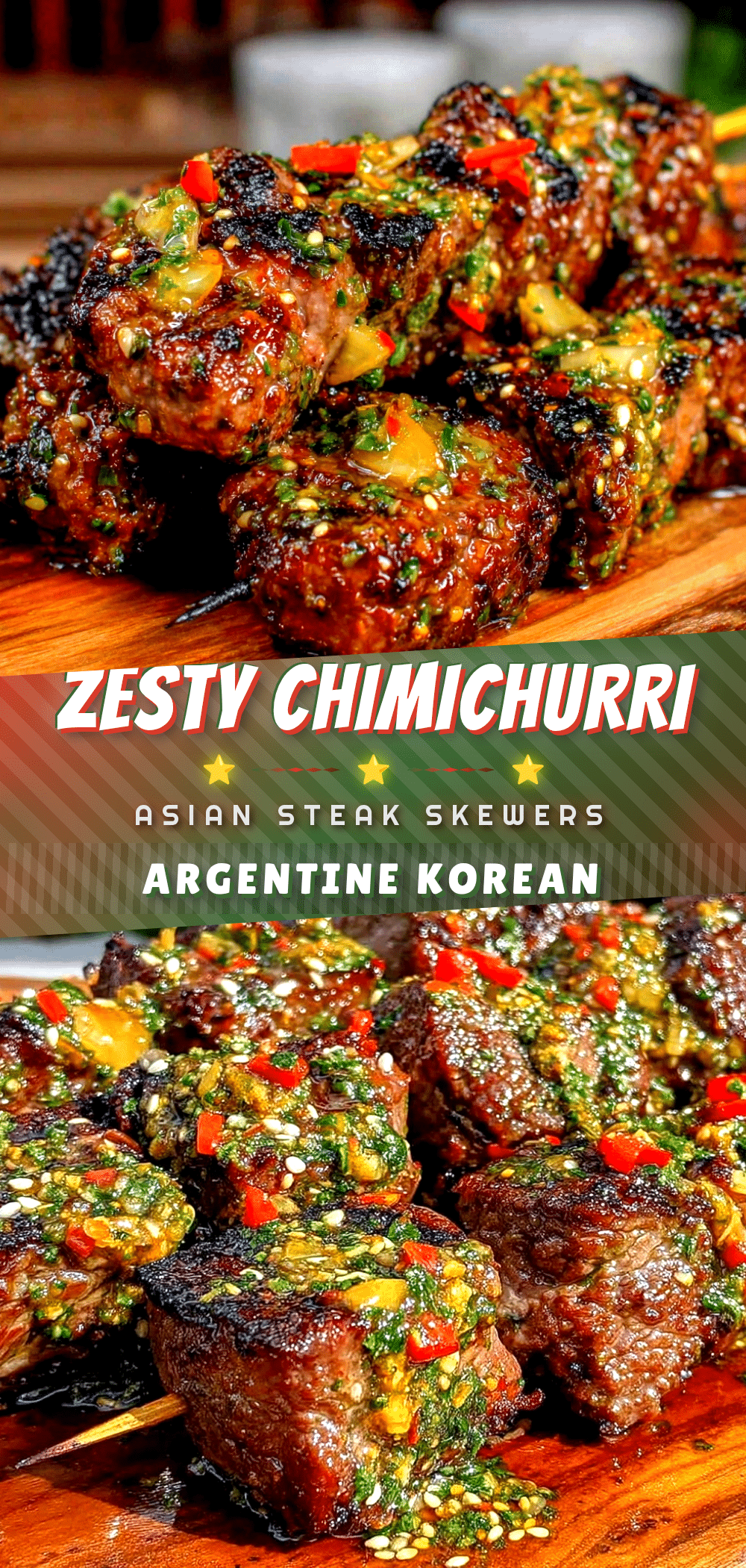 chimichurri asian steak skewers recipe