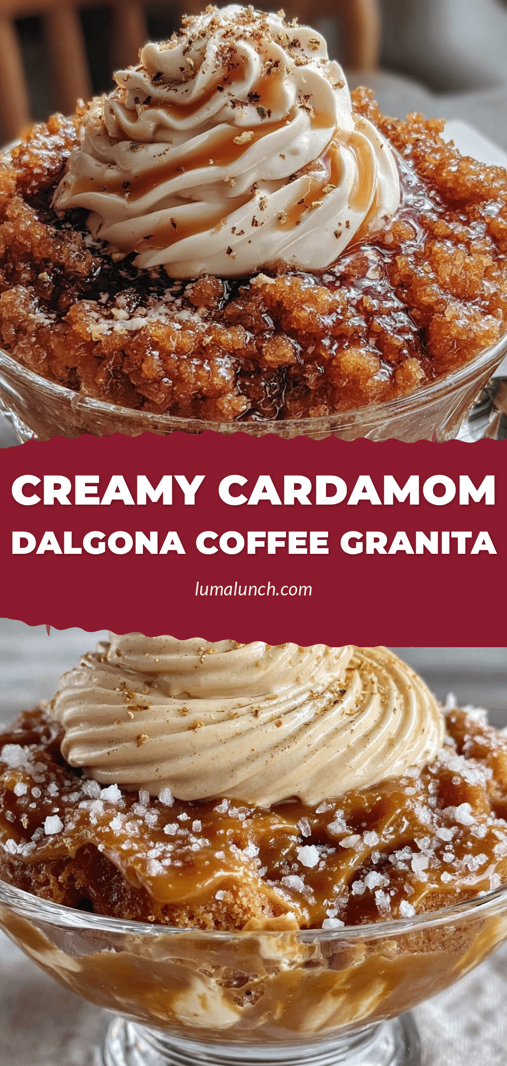 creamy frozen whipped dalgona coffee granita recipe