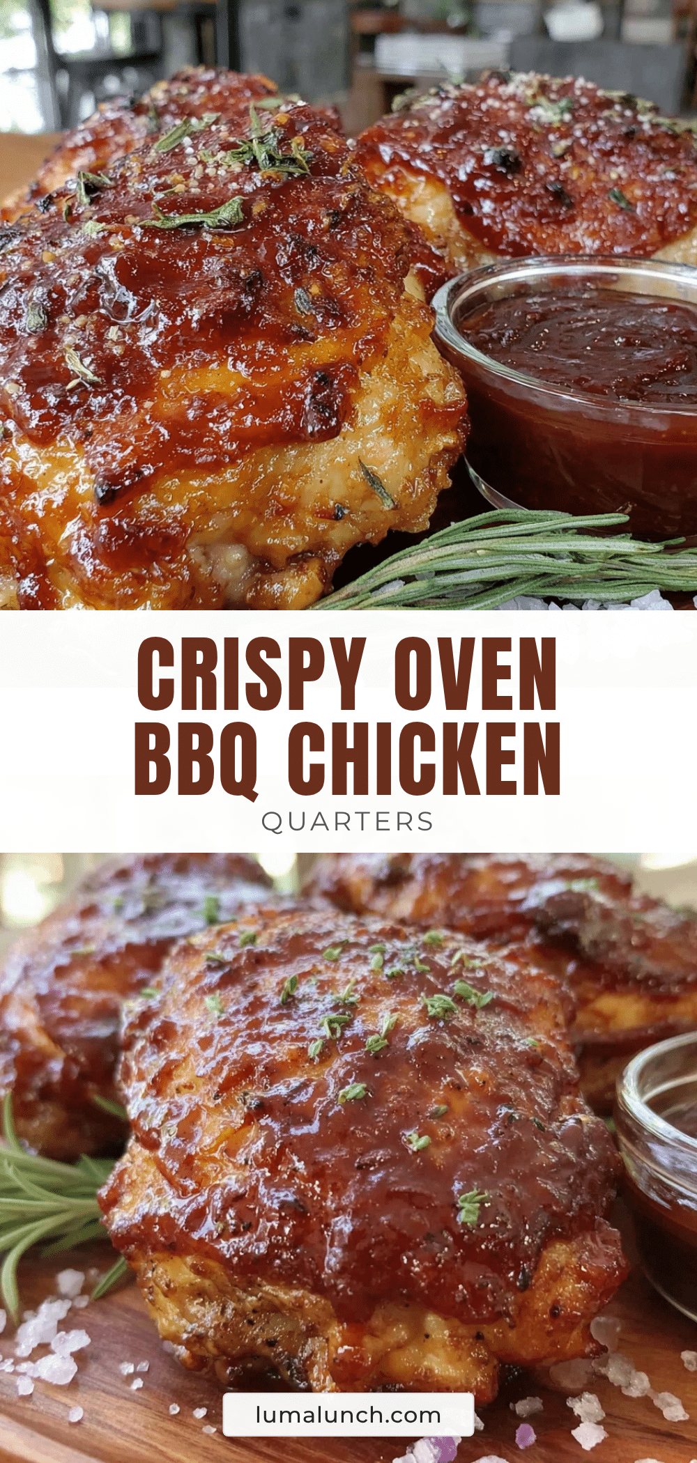 crispy oven bbq chicken quarters recipe