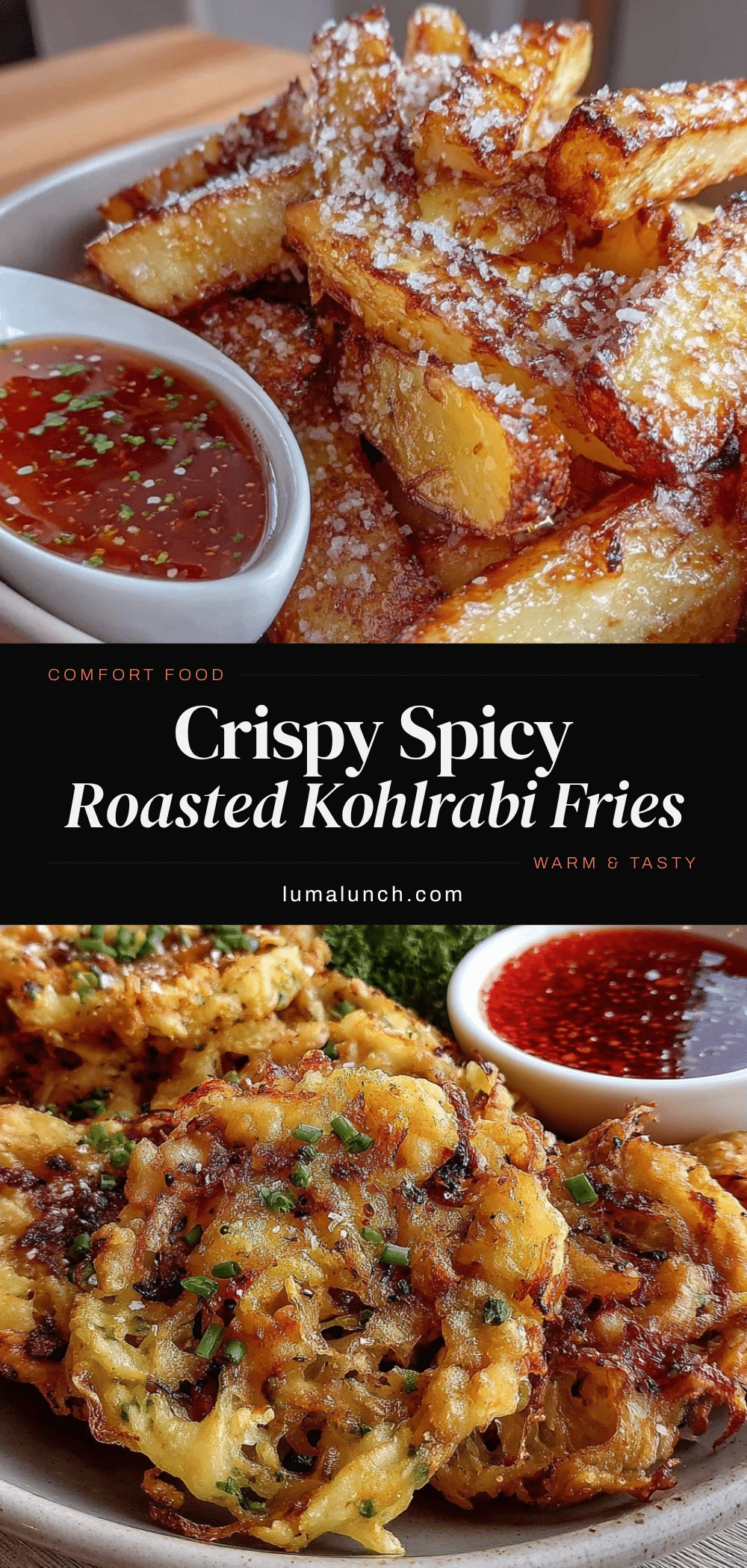 crispy roasted kohlrabi fries recipe