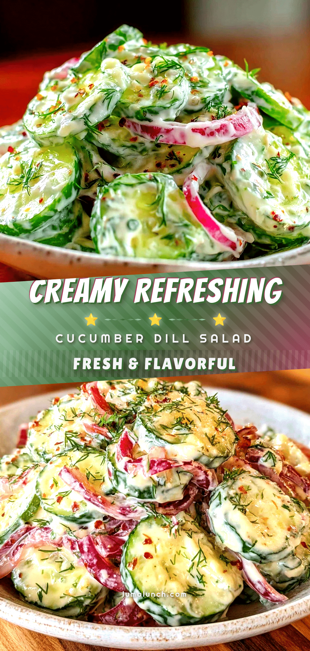 fresh creamy cucumber dill salad recipe