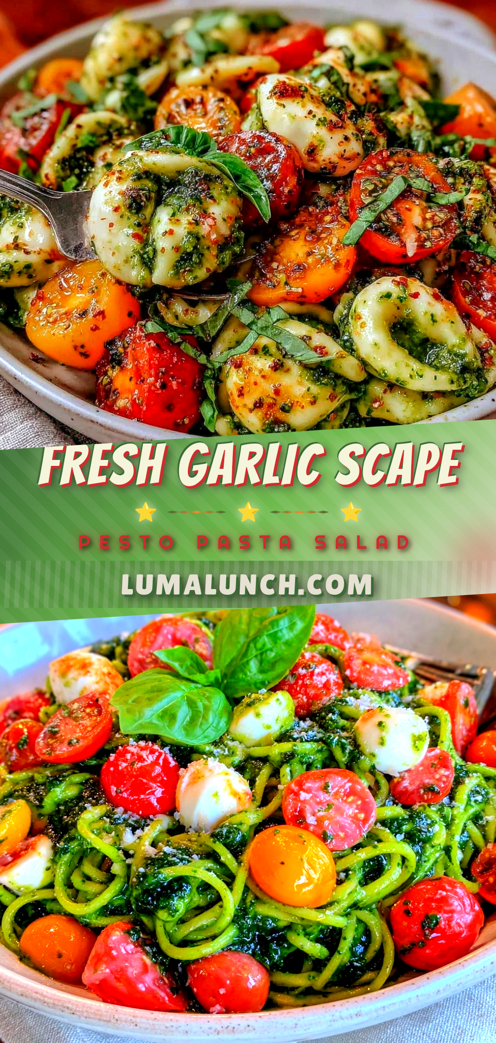 Fresh Garlic Scape Pesto Pasta Salad recipe