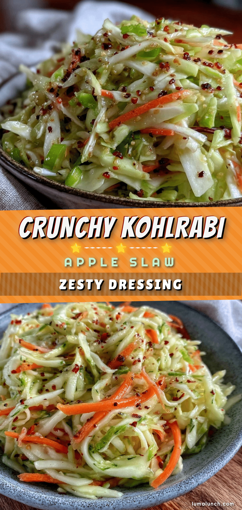 fresh kohlrabi and apple slaw recipe