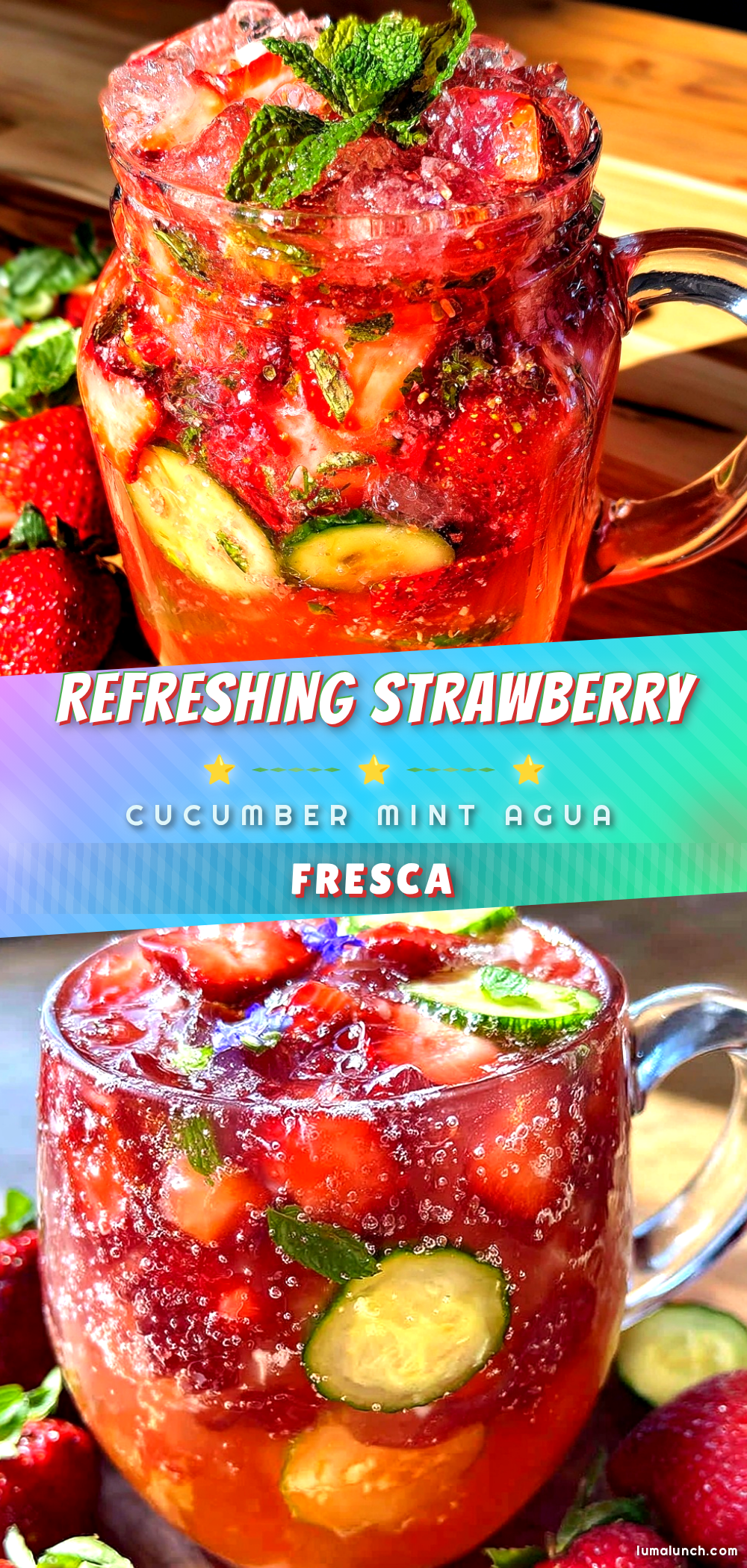fresh strawberry cucumber mint agua fresca recipe