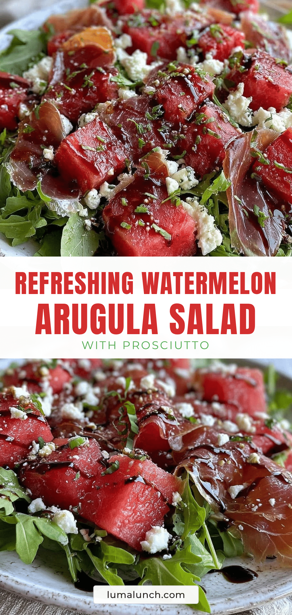 Fresh Watermelon Arugula Salad recipe