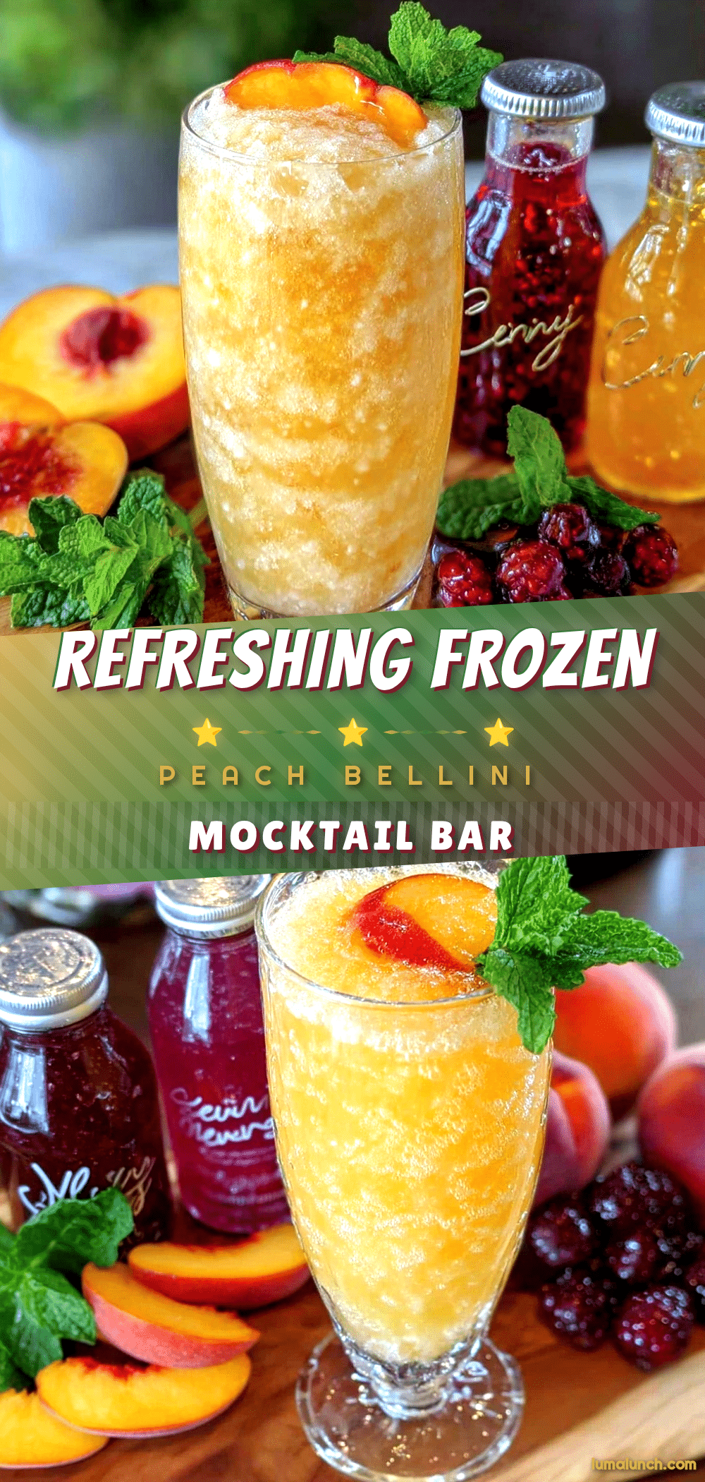 frozen peach bellini mocktail recipe