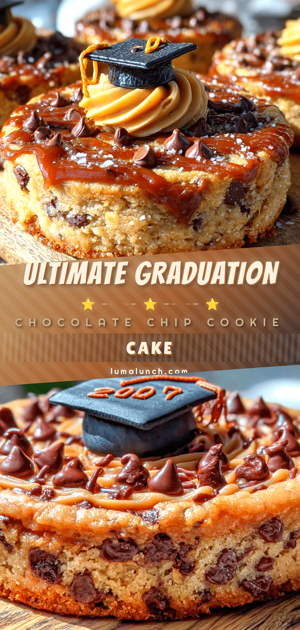 graduation chocolate chip cookie cake recipe