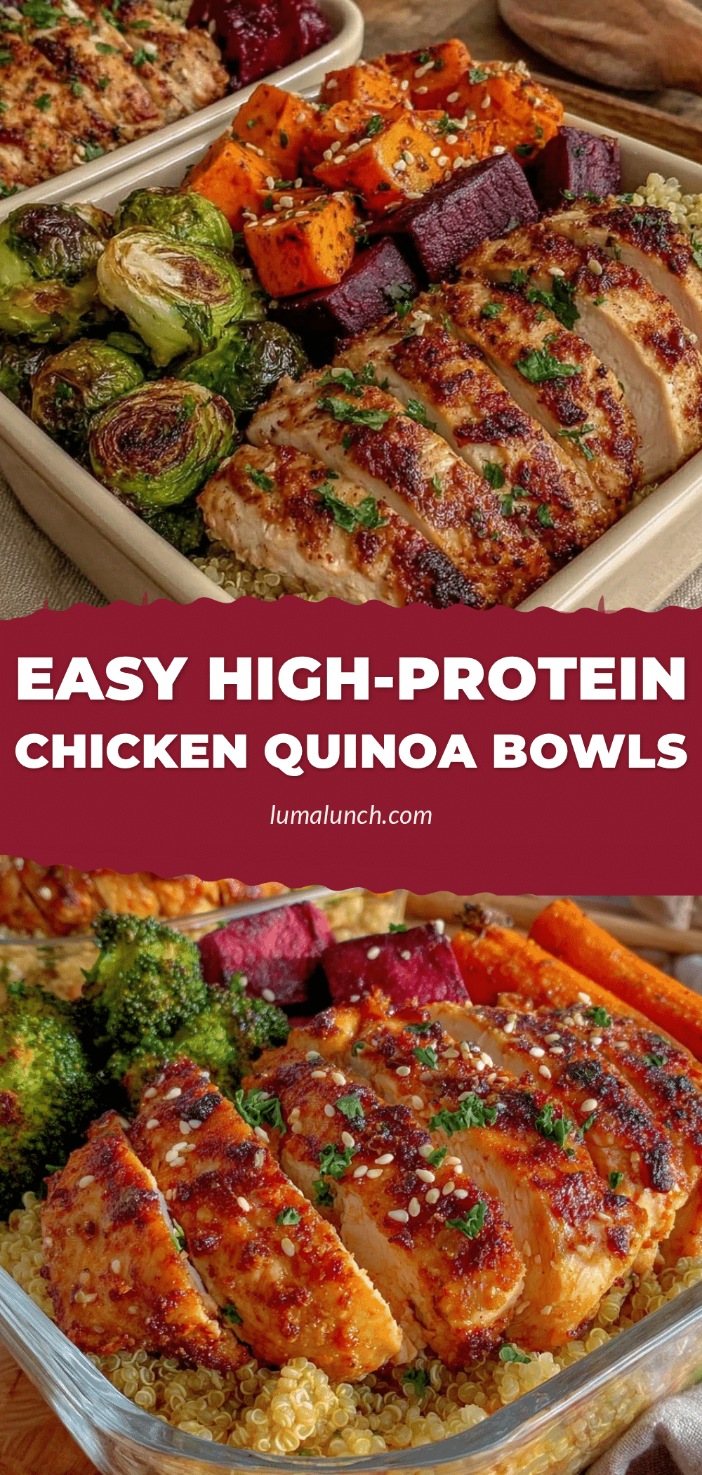 high-protein chicken quinoa meal prep bowls recipe