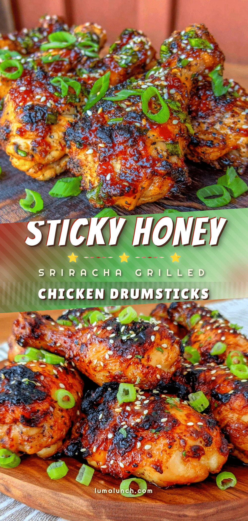 honey sriracha grilled chicken drumsticks recipe