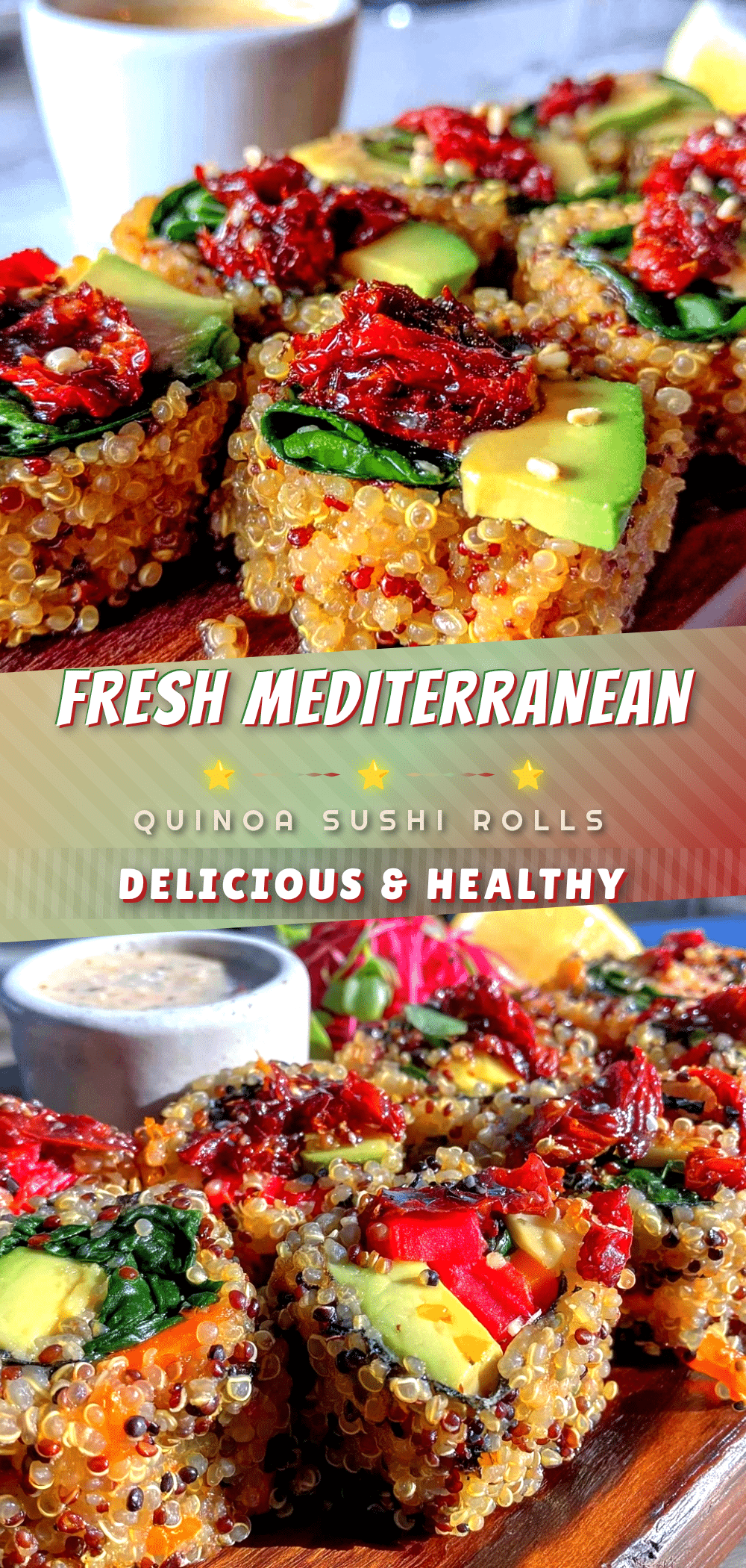 Mediterranean quinoa sushi rolls recipe