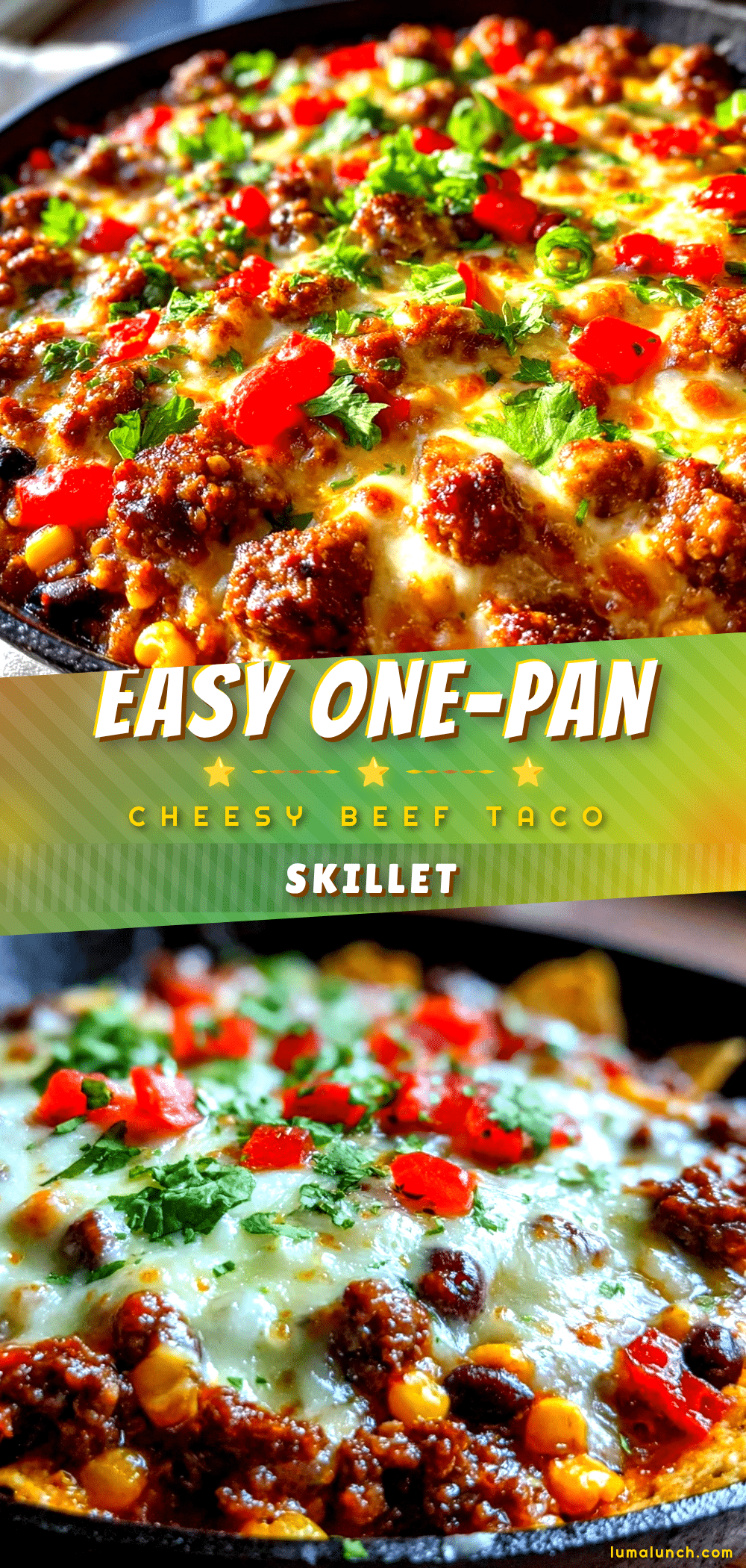 one-pan ground beef taco skillet recipe