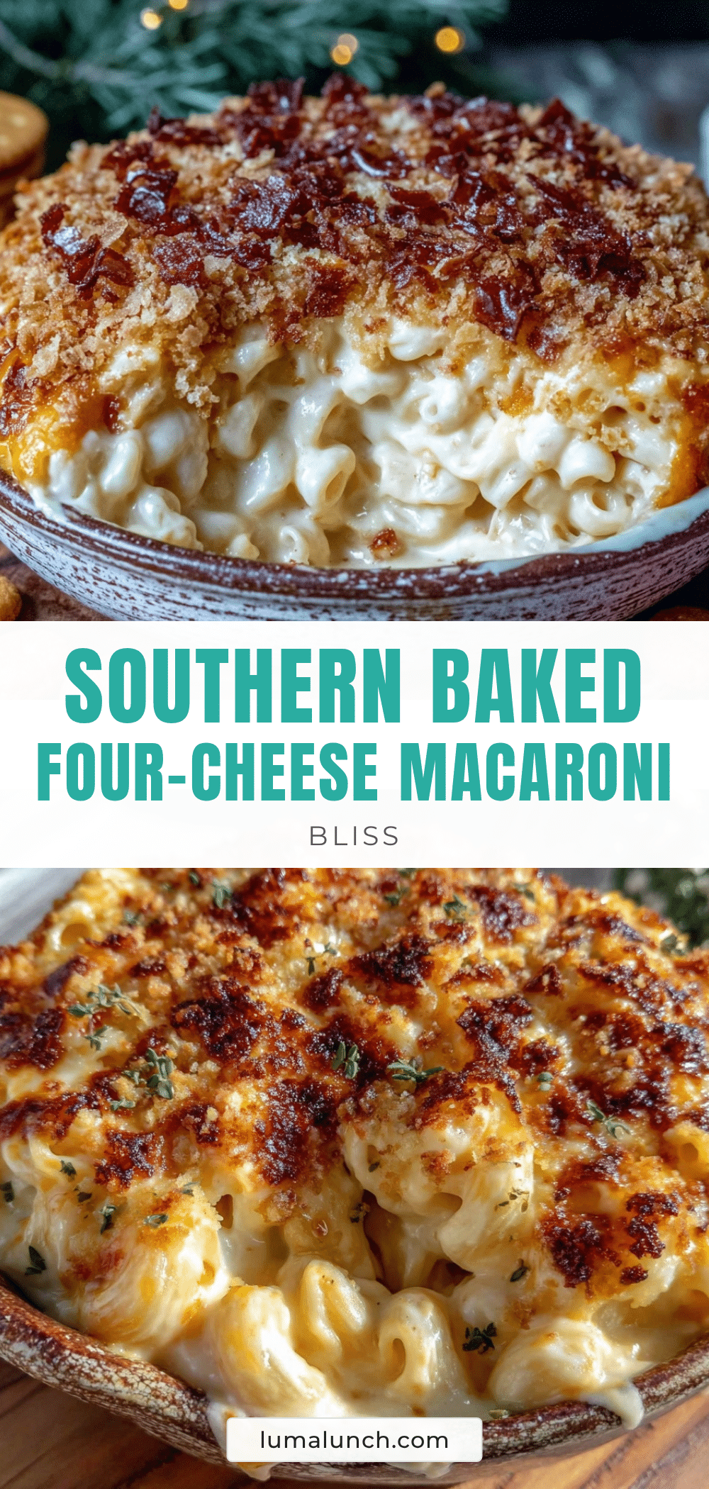 southern baked four-cheese macaroni recipe