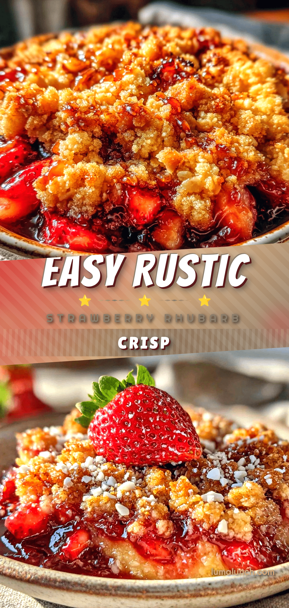 strawberry rhubarb crisp recipe
