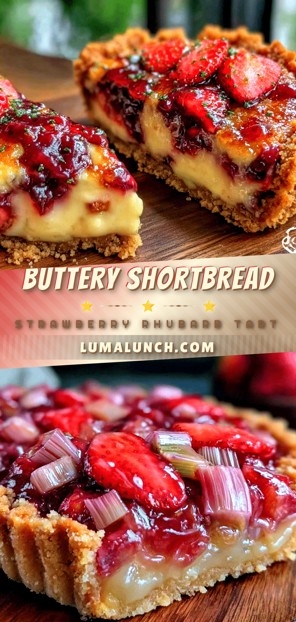 strawberry rhubarb custard tart recipe