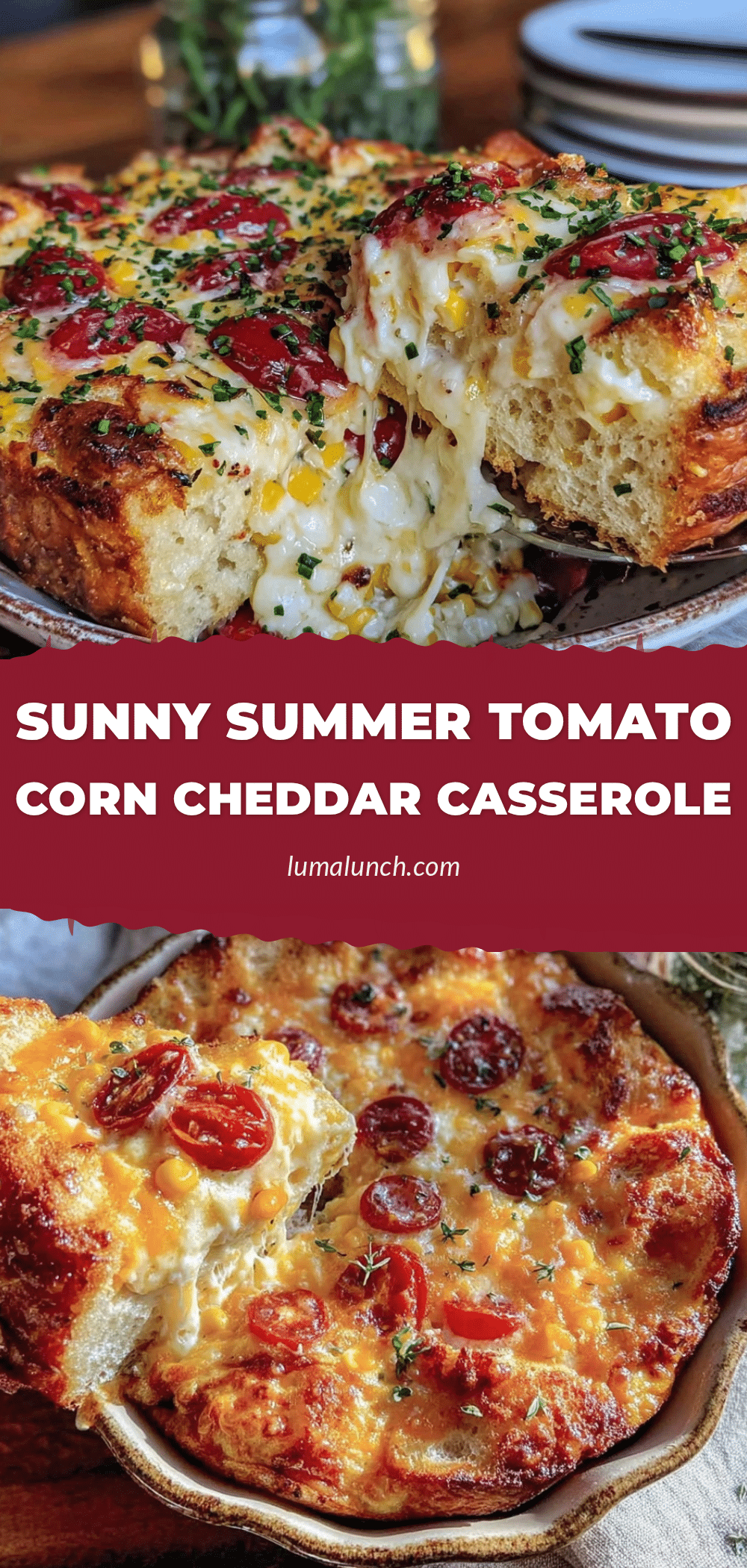 summer tomato corn cheddar breakfast casserole recipe