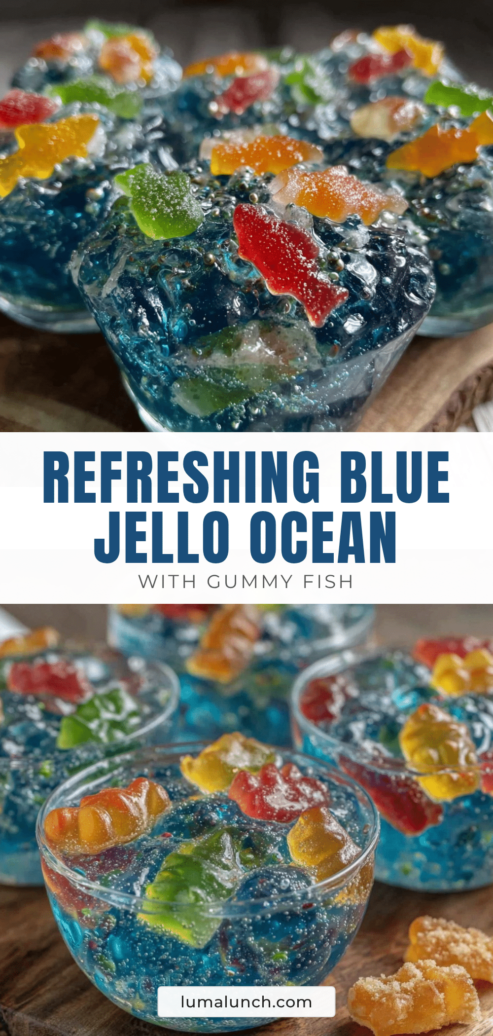 Under the Sea Blue Jello Ocean Cups recipe