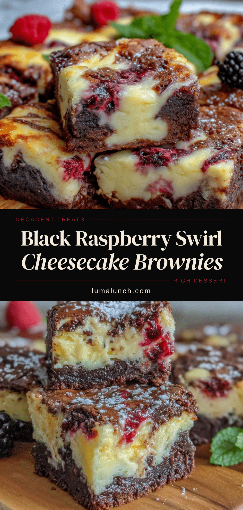 black raspberry swirl cheesecake brownies recipe