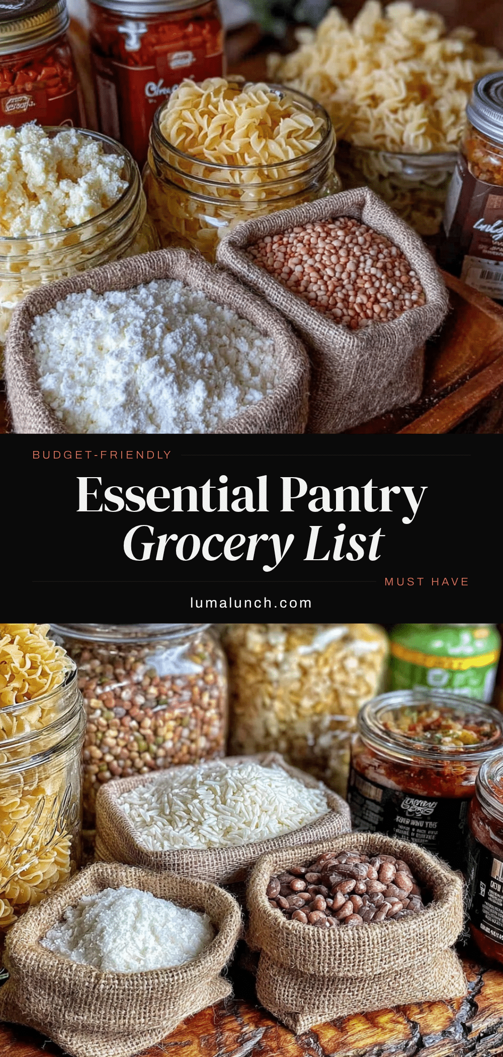 budget-friendly essential pantry grocery list recipe