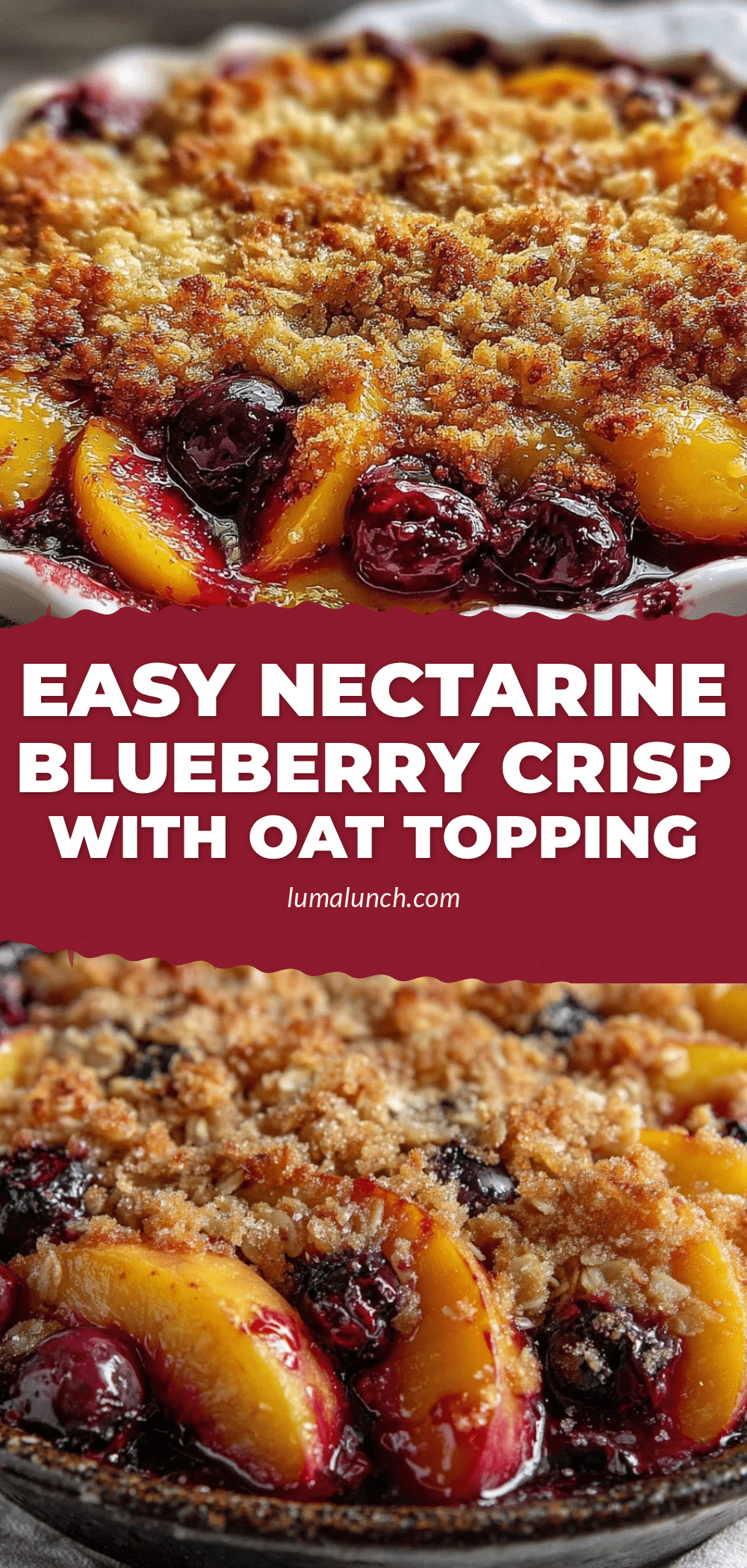 Easy Nectarine Blueberry Crisp recipe