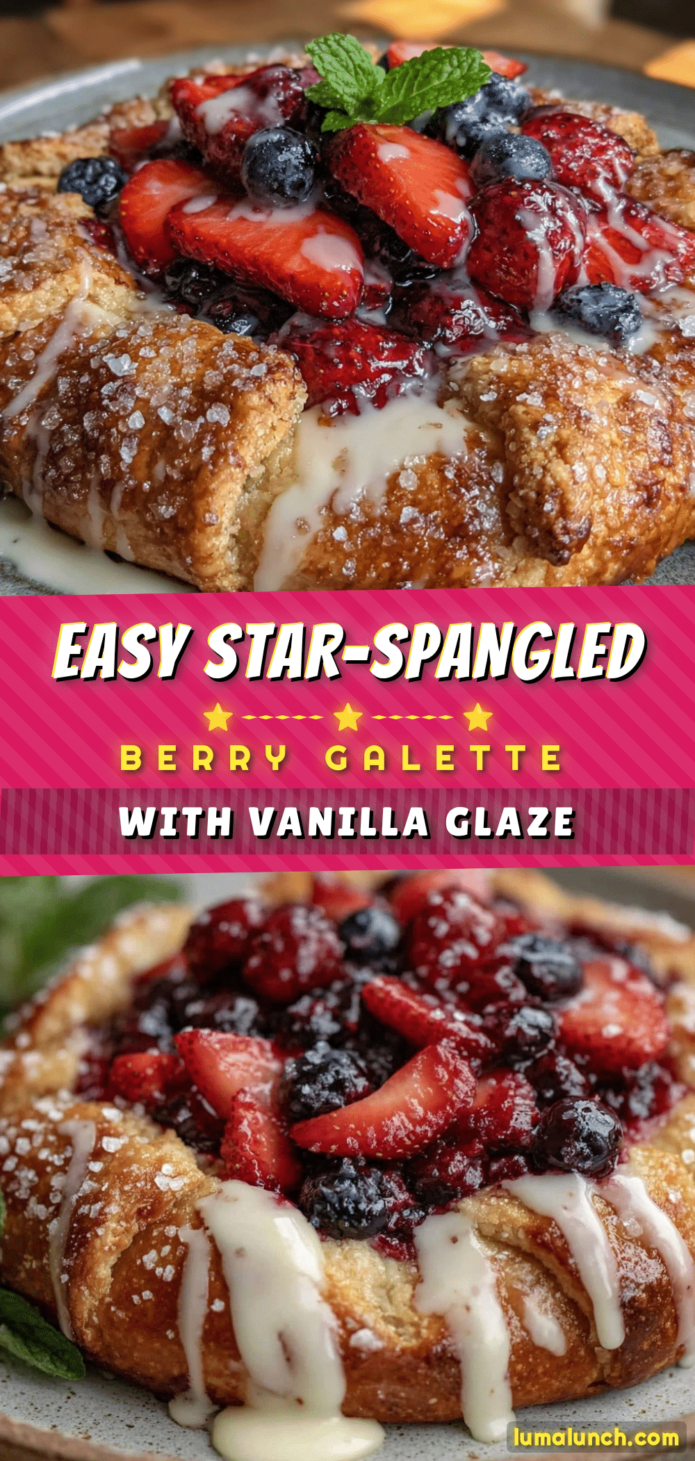 easy star-spangled berry galette recipe