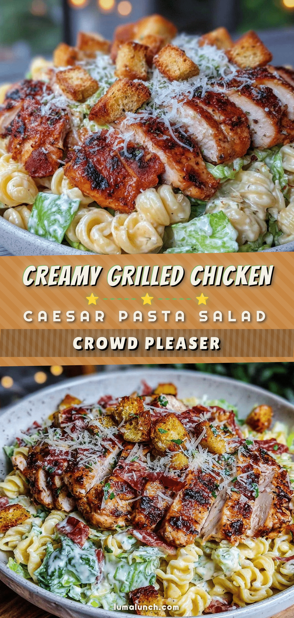 grilled chicken caesar pasta salad recipe