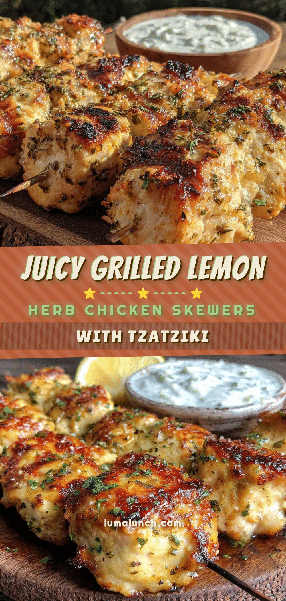 grilled lemon herb chicken skewers recipe