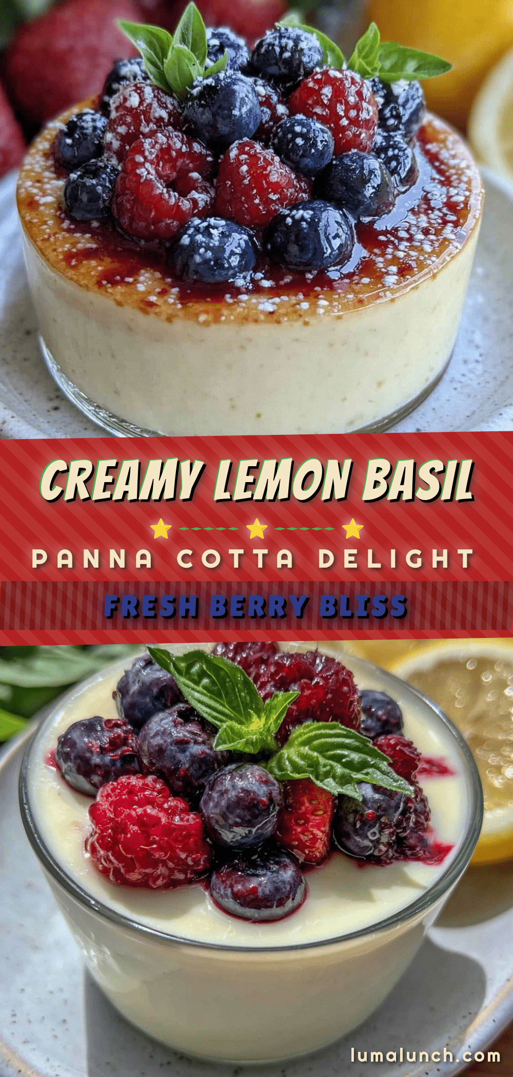 lemon basil panna cotta recipe