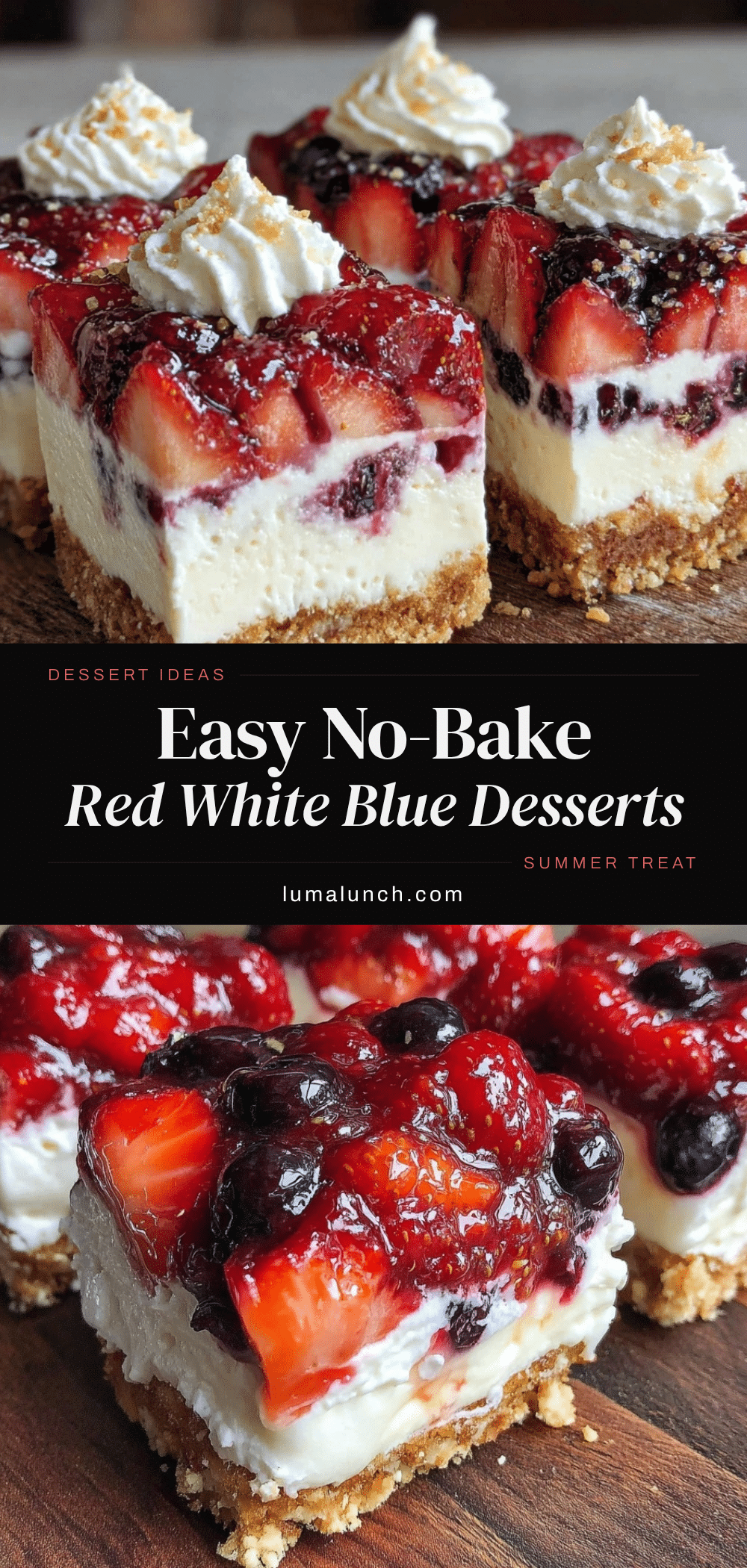no bake red white blue desserts recipe