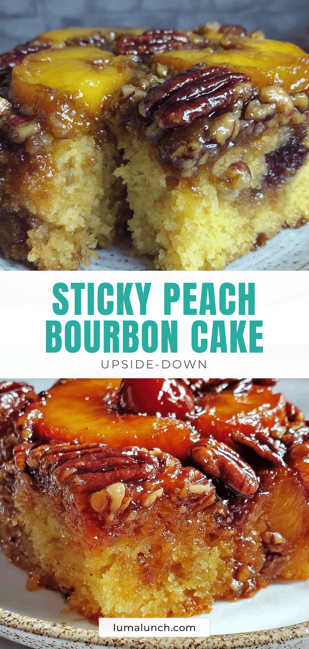 perfect peach bourbon upside-down cake recipe