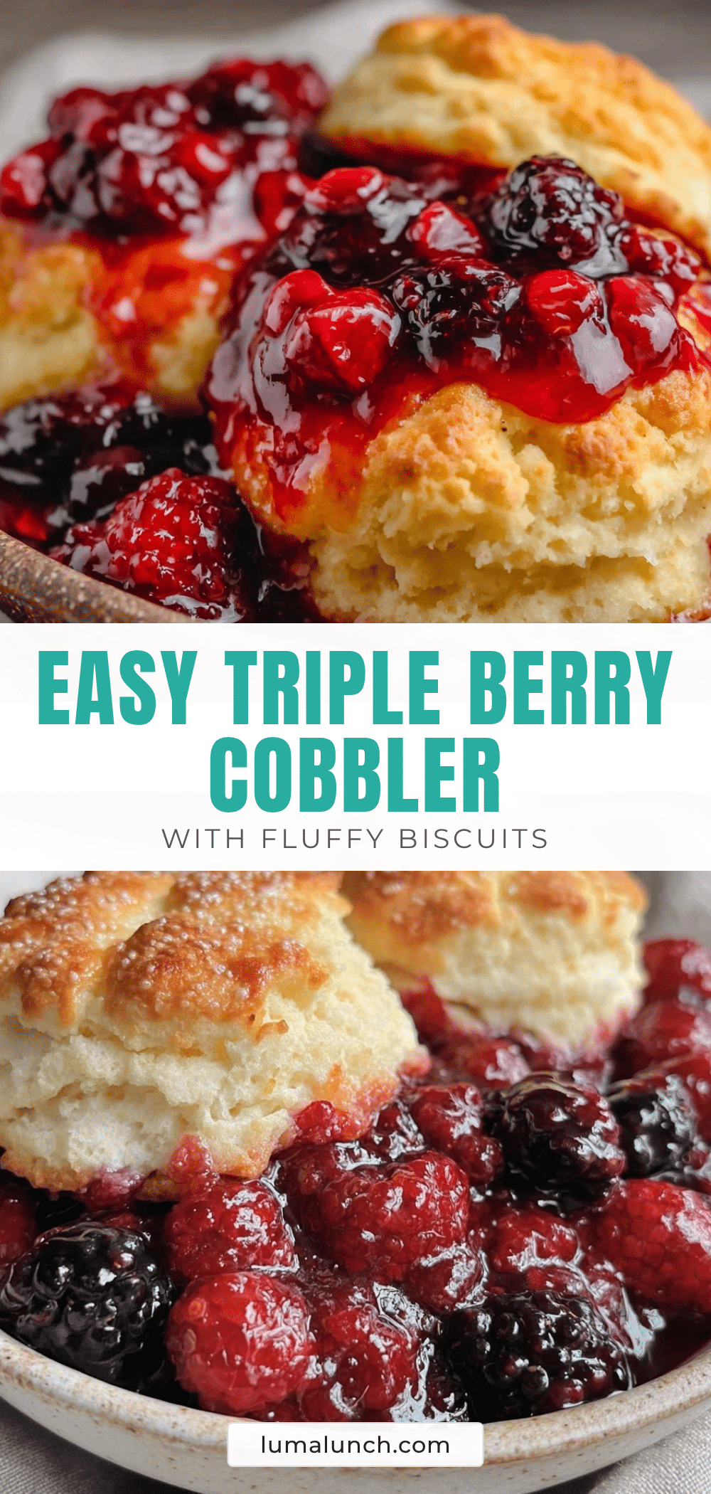 triple berry cobbler recipe
