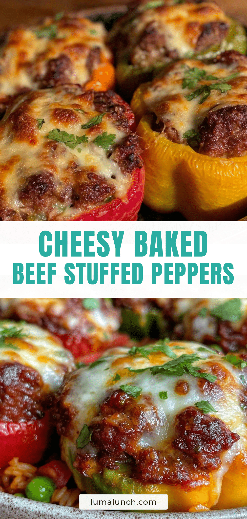 baked ground beef stuffed peppers recipe