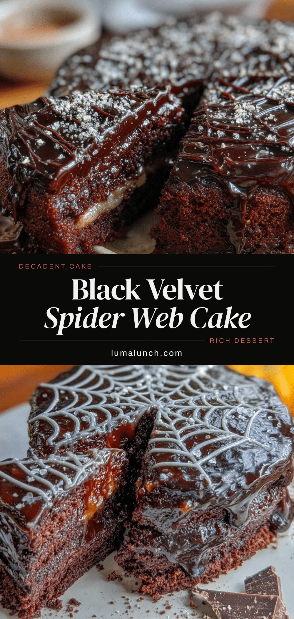 black velvet spider web chocolate cake recipe