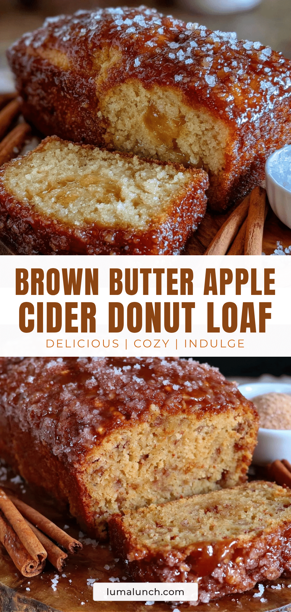 brown butter apple cider donut loaf recipe