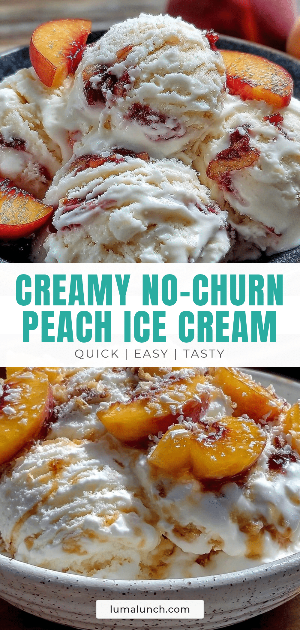 creamy no-churn peach ice cream recipe