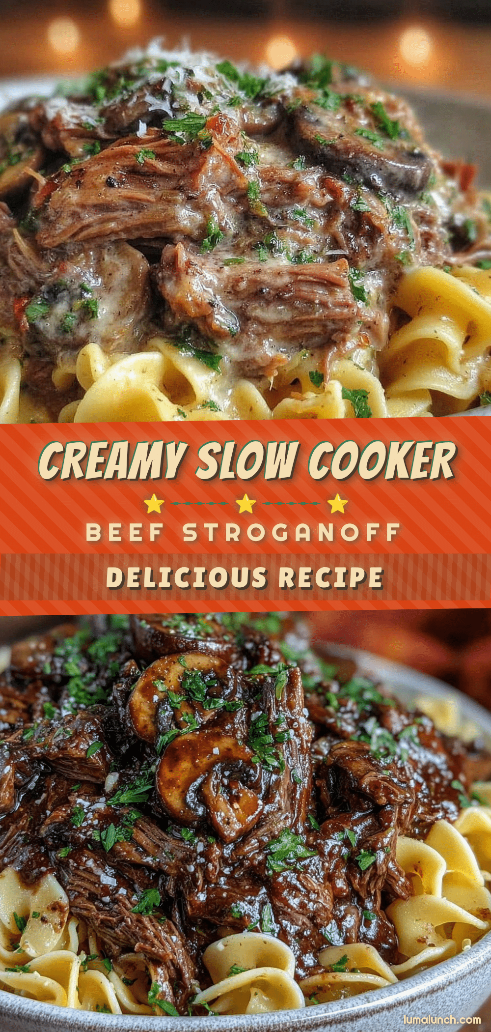 creamy slow cooker beef stroganoff recipe