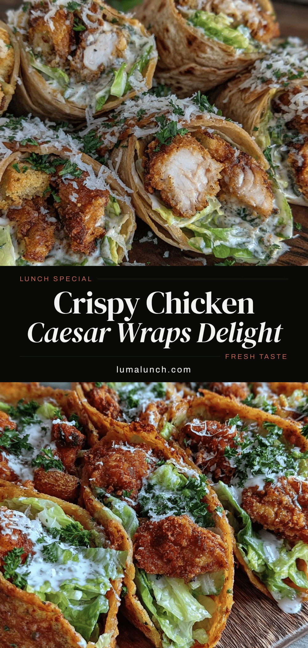 crispy chicken caesar salad wraps recipe