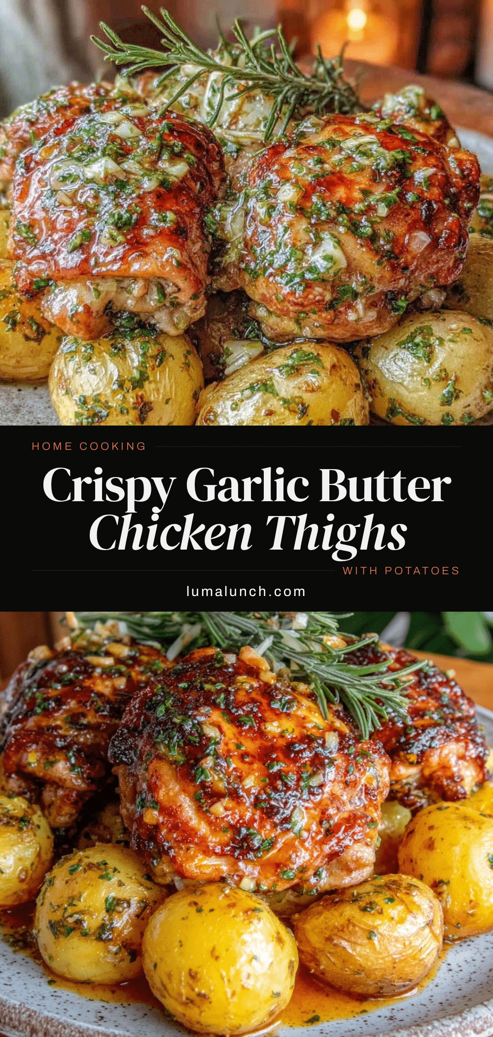 crispy garlic butter chicken thighs recipe