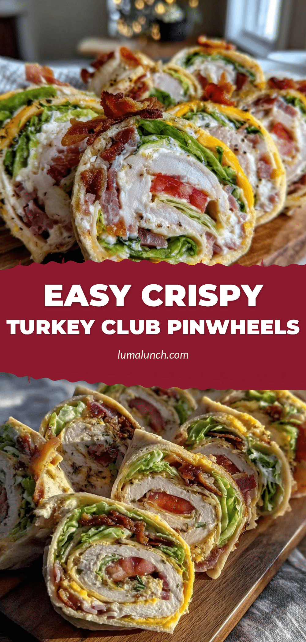 Easy Crispy Turkey Club Pinwheels recipe