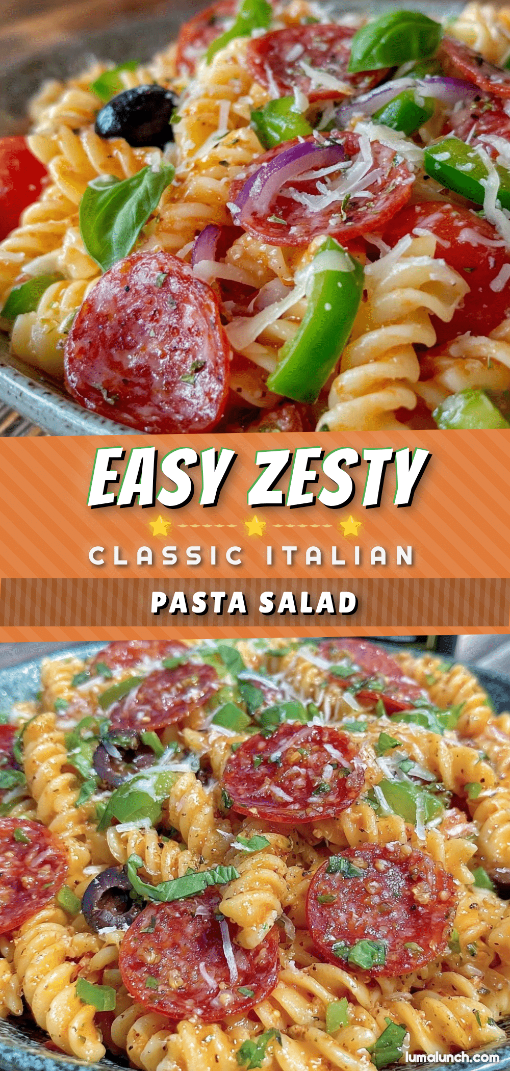 easy zesty classic italian pasta salad with pepperoni recipe