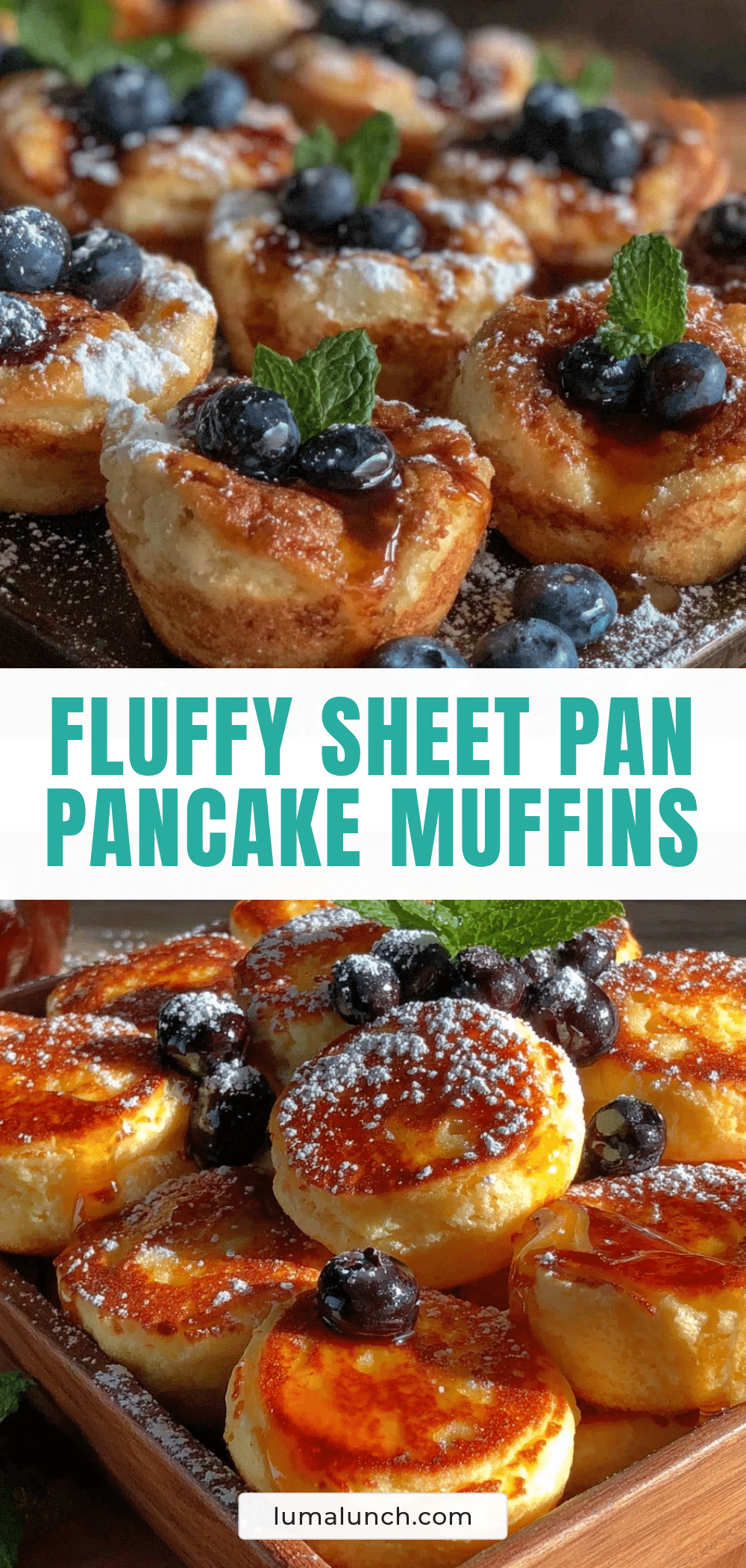 fluffy sheet pan mini pancake muffins recipe