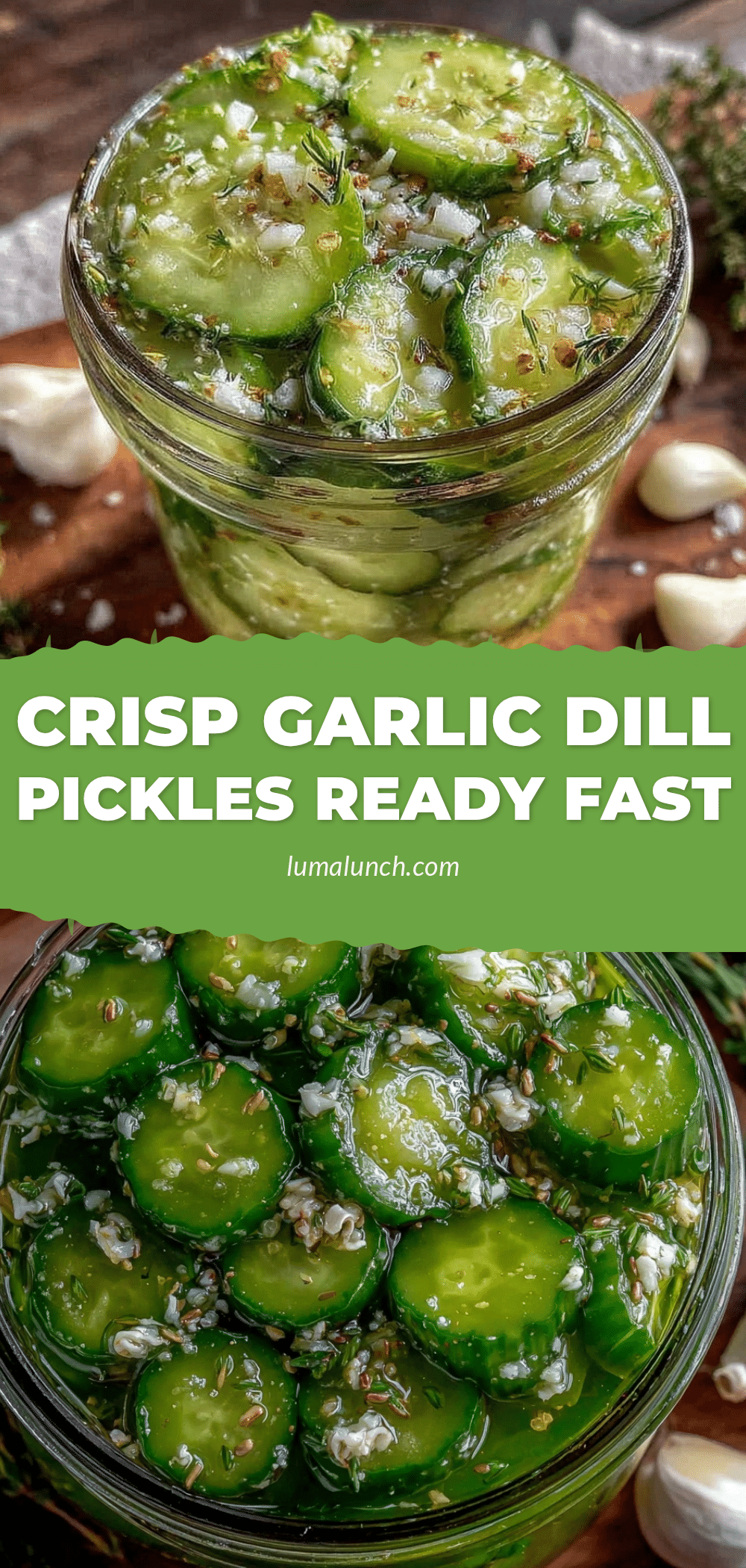 fresh garlic dill refrigerator pickles recipe