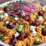 fresh greek pasta salad - featured image